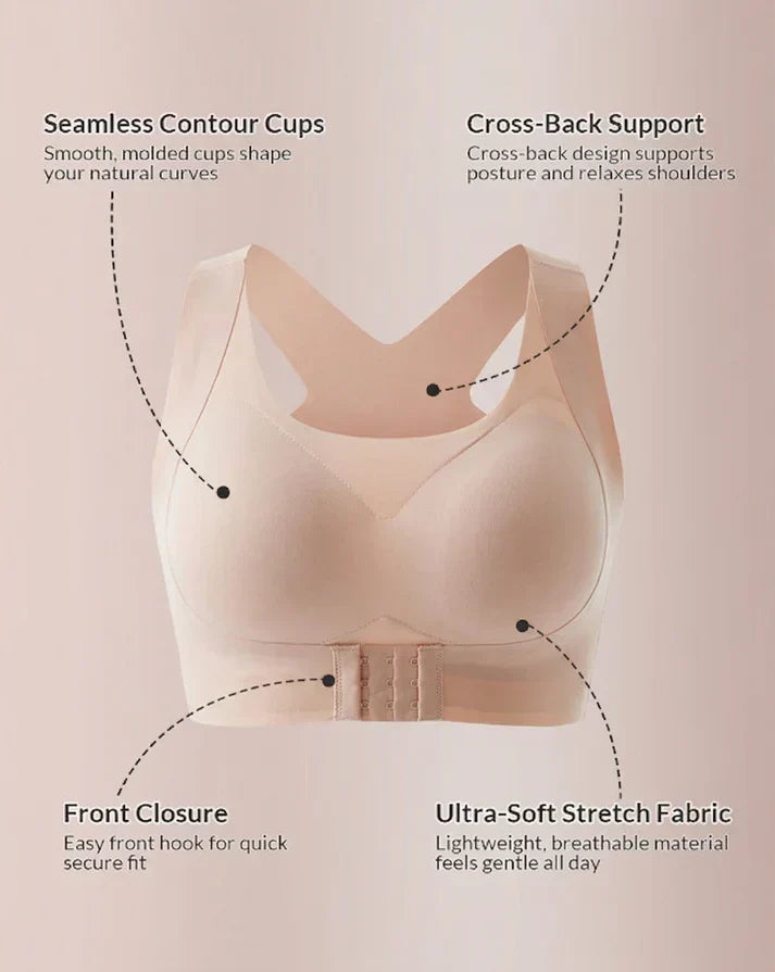 ✨Last Day: 50% Off Orthex PosturePro™ Front Closure Cross-Back Wireless Posture Bra